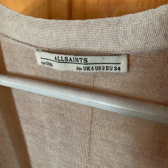 All Saints Beige Louis Jumper - Picture 3 of 4